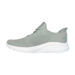 Skechers Zapatilla Bobs Squad Chaos Current Muse Slip-ins Verde Pálido Sage Mujer