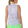 Asics Camiseta Tirantes Padel Court All Over Print Crema Morado Cream Amethyst Mujer