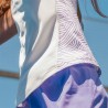Asics Camiseta Tirantes Padel Court All Over Print Crema Morado Cream Amethyst Mujer