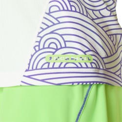 Asics Camiseta Tirantes Padel Court All Over Print Crema Morado Cream Amethyst Mujer