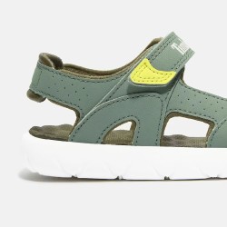 Timberland Sandalia Perkings Row Verde Light Green Niño