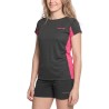 Trangoworld Camiseta Ruente Negra y Rosa Ebony/Pink Glo Mujer