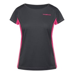 Trangoworld Camiseta Ruente Negra y Rosa Ebony/Pink Glo Mujer