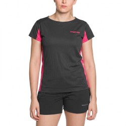 Trangoworld Camiseta Ruente Negra y Rosa Ebony/Pink Glo Mujer