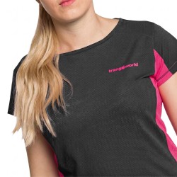 Trangoworld Camiseta Ruente Negra y Rosa Ebony/Pink Glo Mujer