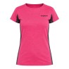 Trangoworld Camiseta Ruente Rosa y Negra Pink Glo/Ebony Mujer