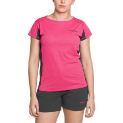 Trangoworld Camiseta Ruente Rosa y Negra Pink Glo/Ebony Mujer