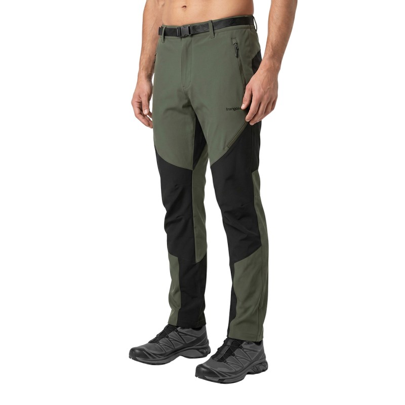 Trangoworld Pantalón Trekking Grisons Verde y Negro Deep Depths Caviar Hombre