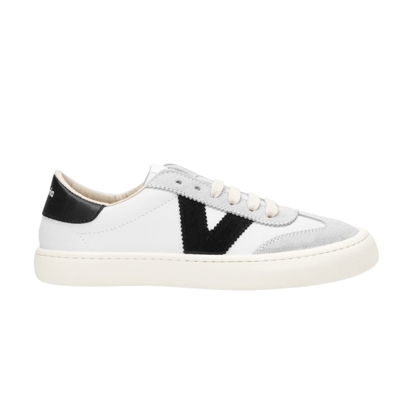 Victoria Zapatilla Barefoot Olmo Blanco Negro Mujer