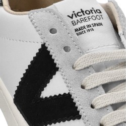 Victoria Zapatilla Barefoot Olmo Blanco Negro Mujer