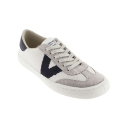 Victoria Zapatilla Barefoot Olmo Blanco Azul Marino Mujer