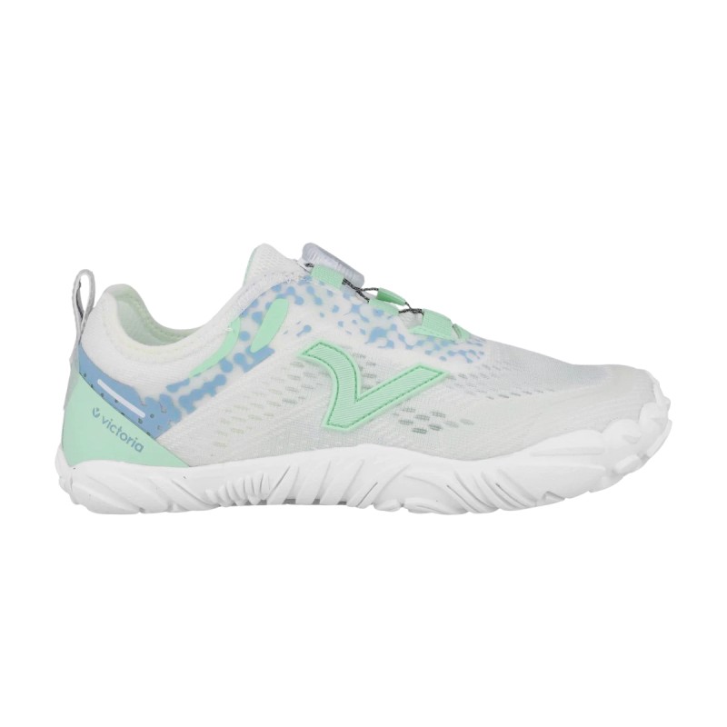 Victoria Zapatilla Barefoot Terratech Blanco Verde Aqua Mujer