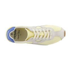 Victoria Zapatilla Aster Gris Amarillo Mujer