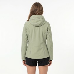 Campagnolo Softshell Ligero Jacket Zip Hood Verde Avocado Mujer