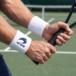 Astore Doble Muñequera Wristband Blanco