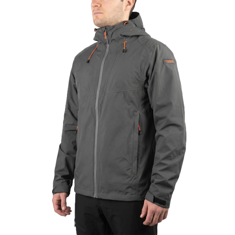 Ternua Workwear Chaqueta Impermeable Deba Gris Whales Grey Hombre