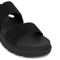 Timberland Sandalia Greyfield Negro Black Suede Mujer
