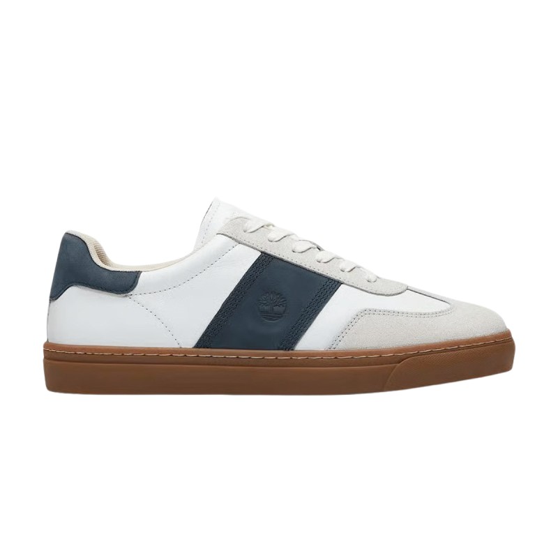 Timberland Zapatilla Lisbon Street Blanco y Azul White Full Grain Hombre