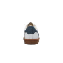 Timberland Zapatilla Lisbon Street Blanco y Azul White Full Grain Hombre