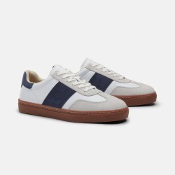 Timberland Zapatilla Lisbon Street Blanco y Azul White Full Grain Hombre