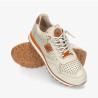 Cetti Zapatilla Casual C-848 Ante Star Blanco Naranja Nature Off White-Cuero Hombre
