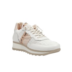 Cetti Zapatilla Casual C-849 Sra Blanco Beige Nature Rejilla Blanco Mujer