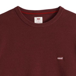 Levis Jersey Lightweight Housemark Rojo Oxblood Red Pique Hombre