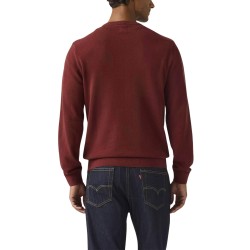 Levis Jersey Lightweight Housemark Rojo Oxblood Red Pique Hombre
