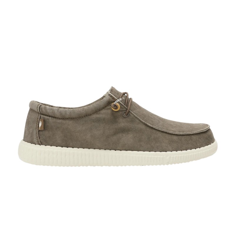 Pitas Zapatilla Wallabi Washed Gris Taupe Hombre
