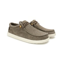 Pitas Zapatilla Wallabi Washed Gris Taupe Hombre