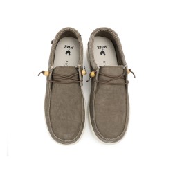 Pitas Zapatilla Wallabi Washed Gris Taupe Hombre