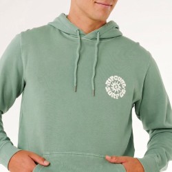 Rip Curl Sudadera Pacific Rinse Hood Fleece Verde Aloe Hombre
