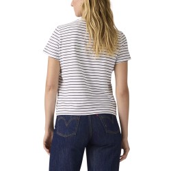 Levis Camiseta Favorite Rayas Blanca y Negra White Black Mujer