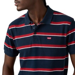 Levis Polo Housemark A Rayas Rojo Azul Oscuro Hombre