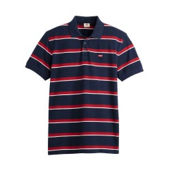 Levis Polo Housemark A Rayas Rojo Azul Oscuro Hombre