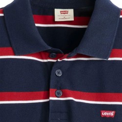 Levis Polo Housemark A Rayas Rojo Azul Oscuro Hombre