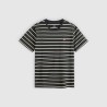 Levis Camiseta Original A Rayas Verde Negro Beige Andor Stripe Jet Black Hombre