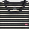 Levis Camiseta Original A Rayas Verde Negro Beige Andor Stripe Jet Black Hombre