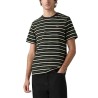 Levis Camiseta Original A Rayas Verde Negro Beige Andor Stripe Jet Black Hombre