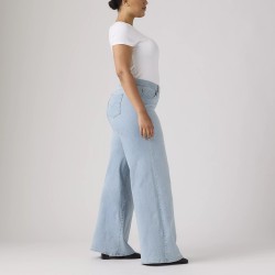 Levis Pantalón Vaquero Jeans 318 Shaping Wide Azul Claro Glass of Water Mujer