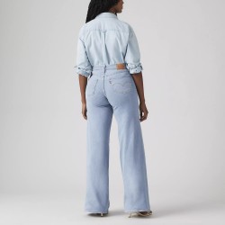 Levis Pantalón Vaquero Jeans 318 Shaping Wide Azul Claro Glass of Water Mujer