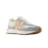 New Balance Zapatilla 327 Blanco Gris Dorado Mujer