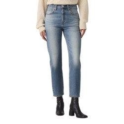 Levis Pantalón Vaquero Jeans 501 Crop Lightweight Azul Low Stretch Mujer