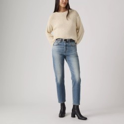 Levis Pantalón Vaquero Jeans 501 Crop Lightweight Azul Low Stretch Mujer