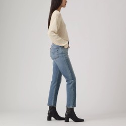 Levis Pantalón Vaquero Jeans 501 Crop Lightweight Azul Low Stretch Mujer