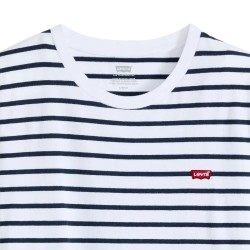 Levis Camiseta Perfect A Rayas Blanco Negro Caviar Mujer