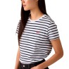 Levis Camiseta Perfect A Rayas Blanco Negro Caviar Mujer