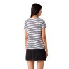Levis Camiseta Perfect A Rayas Blanco Negro Caviar Mujer