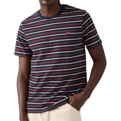 Levis Camiseta SS Original A Rayas Azul Burdeos Blanco Andor Stripe Navy Blazer Hombre