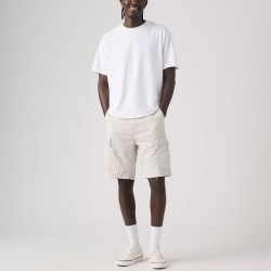 Levis Pantalón Corto Carrier Cargo Blanco Pumice Stone Lightweight Canvas Hombre